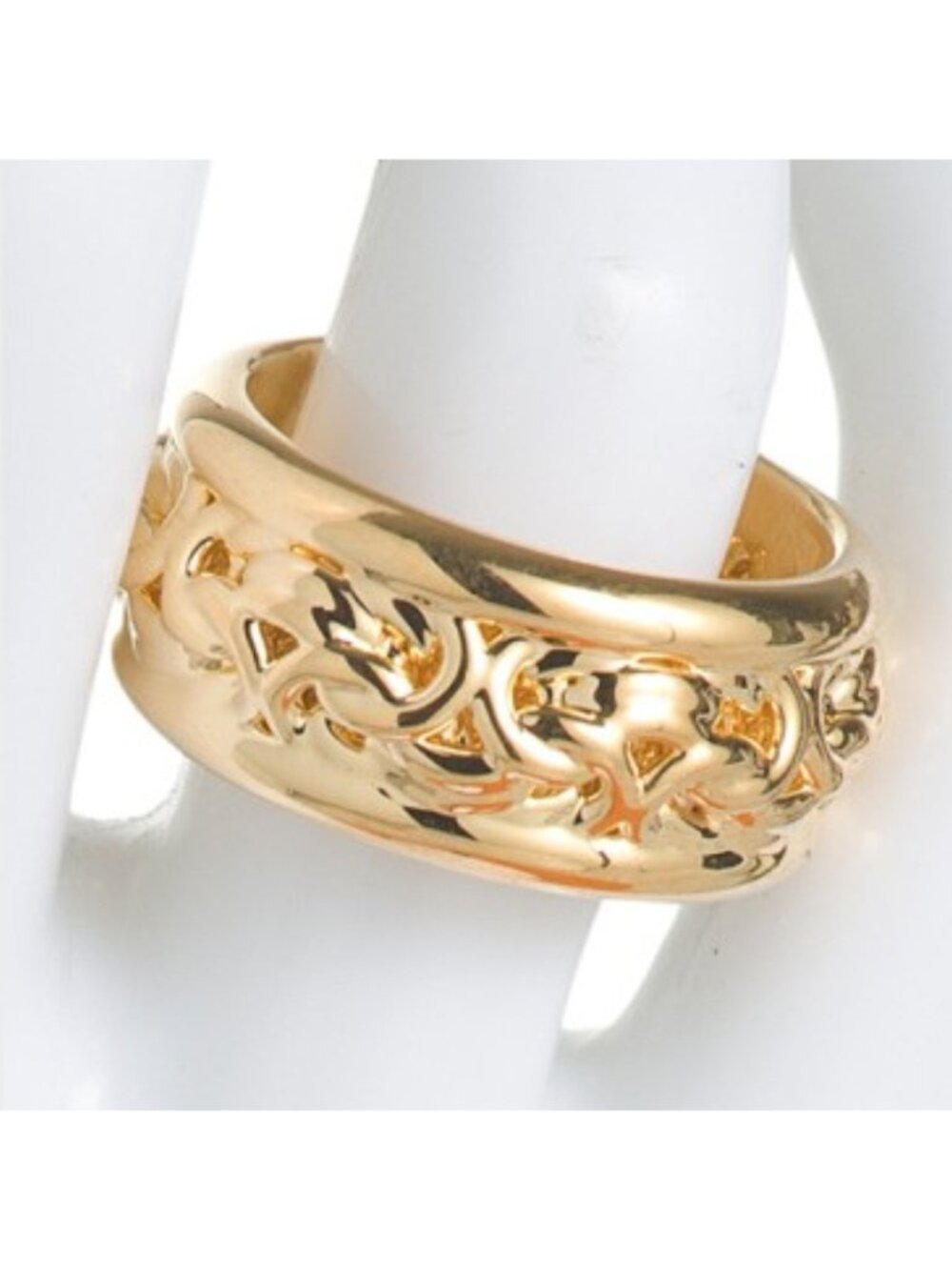 MILOR GOLD Made In Italy 14kt Gold Byzantine Band Ring - Picture 3 of 3